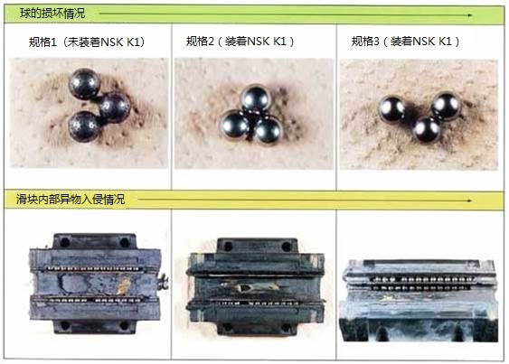 溶接機用リニアガイドの劣化状況(2)