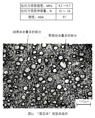 图1:“固态油”成型品组织